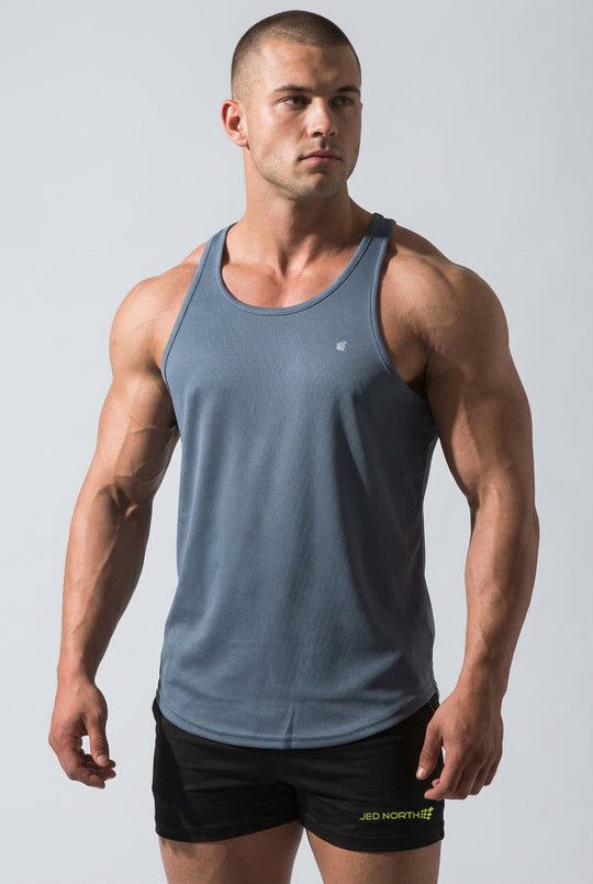 Fast-Dry Bodybuilding Workout Stringer - Gray