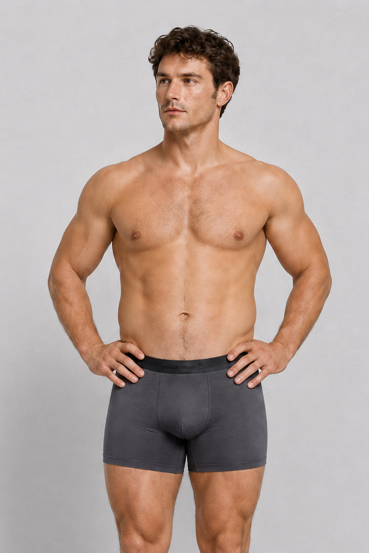 Men's Soft Modal Boxer Briefs - Storm Gray