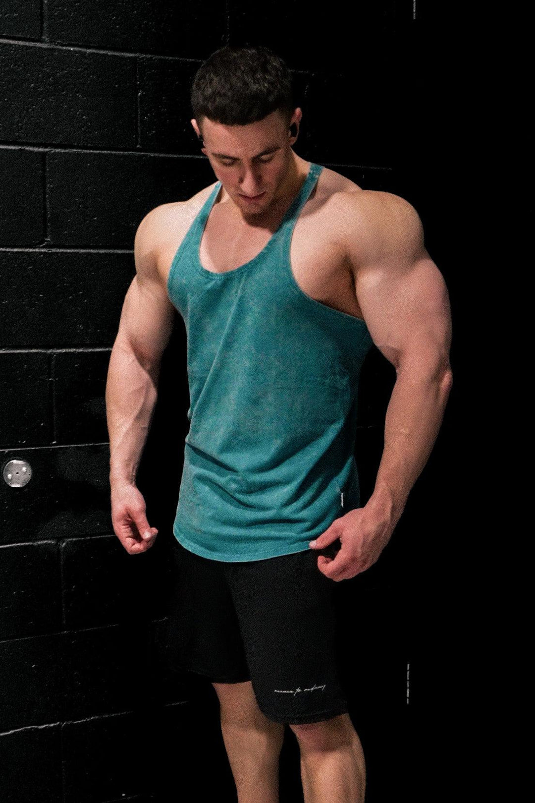 Deep Stringer Course Retro Washed Bodybuilding Stringer - Deep Sea – Jed North