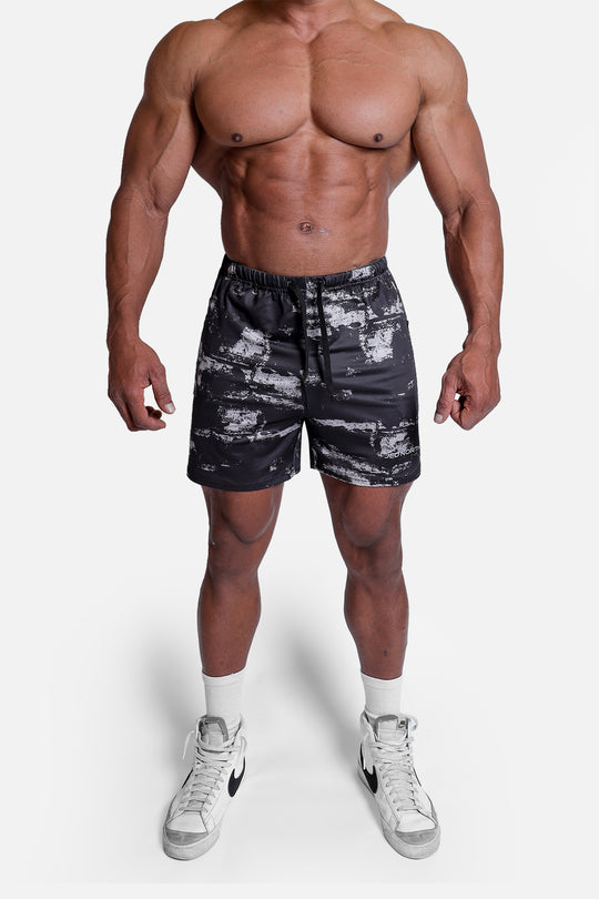 Agile Bodybuilding 4'' Shorts w Zipper Pockets - Brushed Black