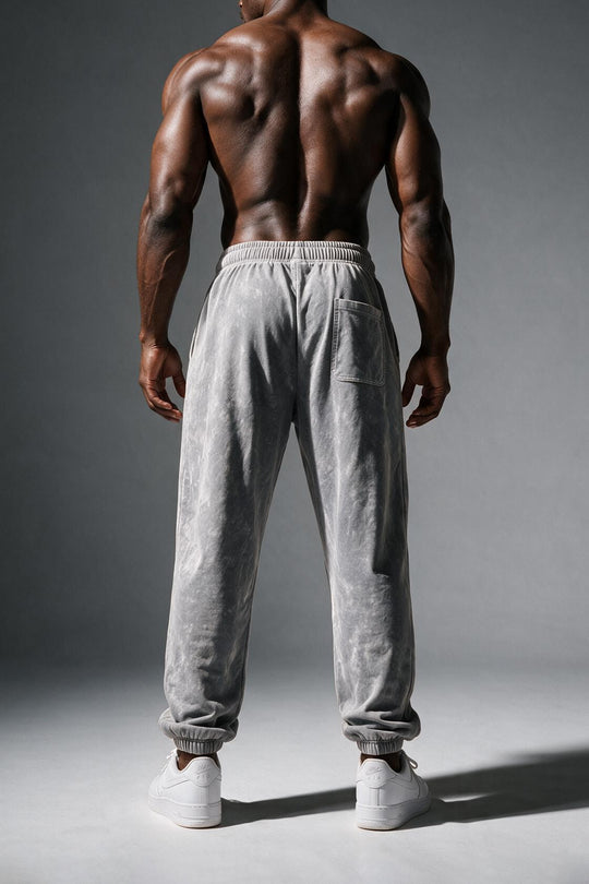 Loose Fit Comfort Joggers - Washed Gray