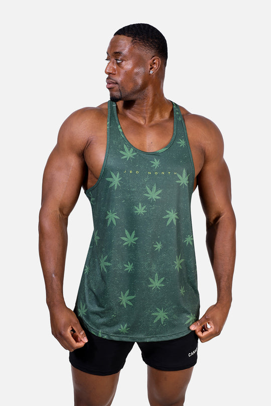 Graphic Muscle Stringer - Weed