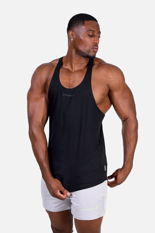 Classic Bodybuilding Racerback Stringer - Quote Black