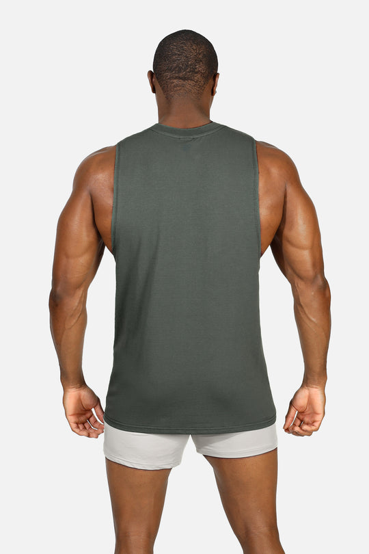 Apollo Men's Sleeveless Training Tee - Moss Green