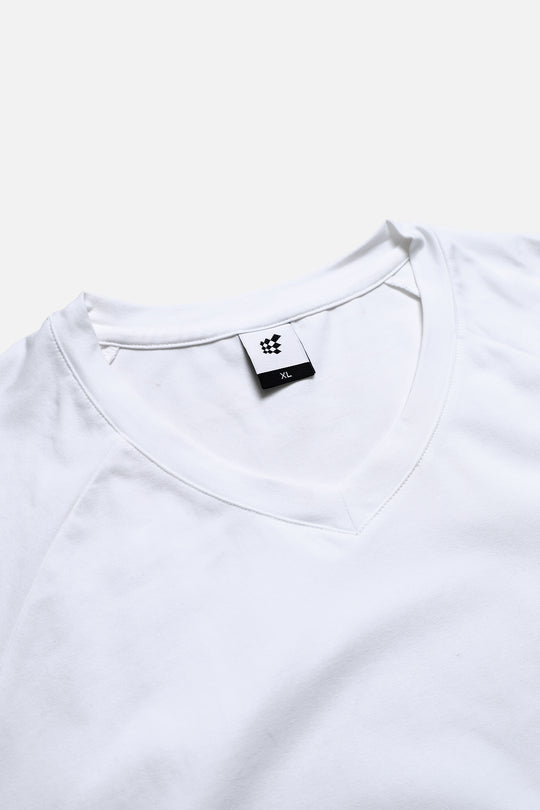 V Neck Muscle-Fit T-Shirt - White