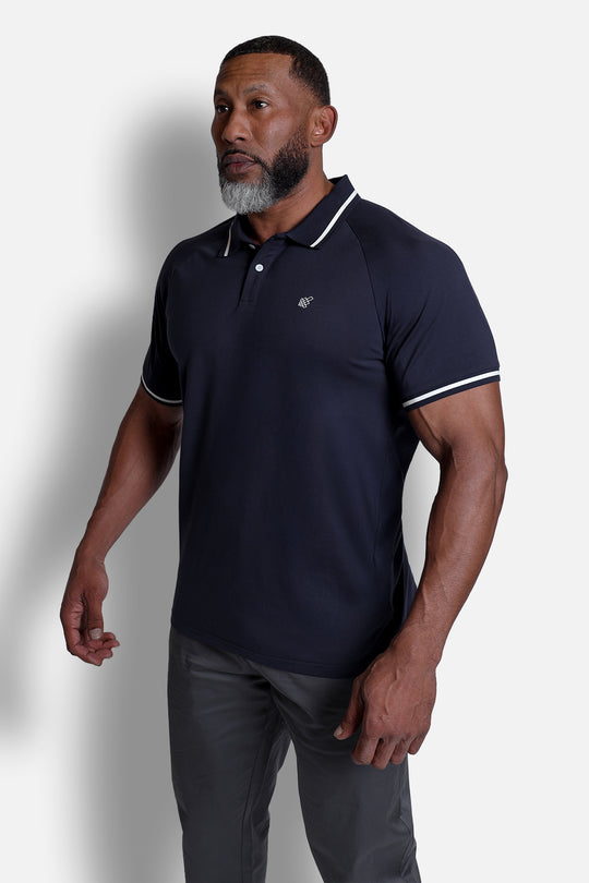 Banded Muscle-Fit Polo T-Shirt - Navy