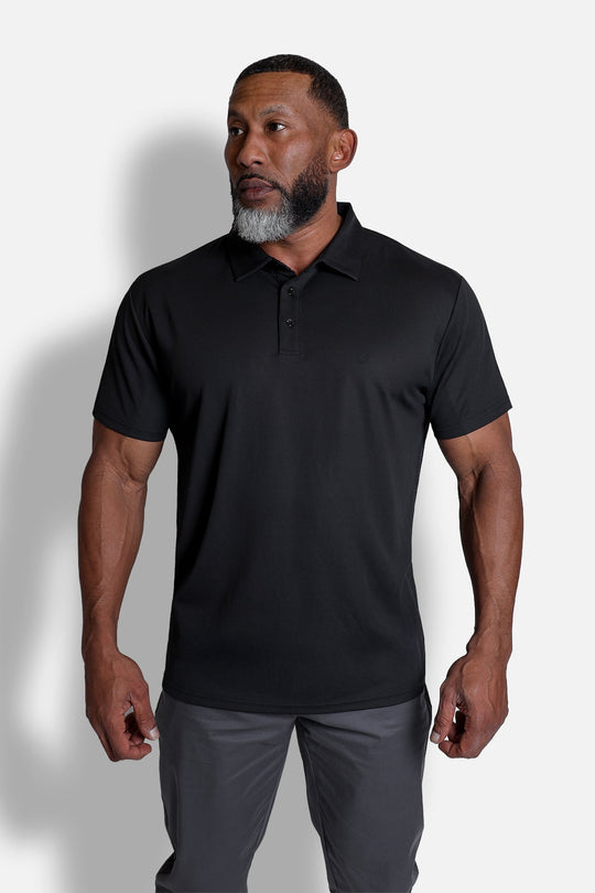 Fast-Dry Polo T-Shirt - Black