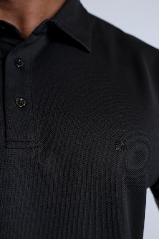 Fast-Dry Polo T-Shirt - Black