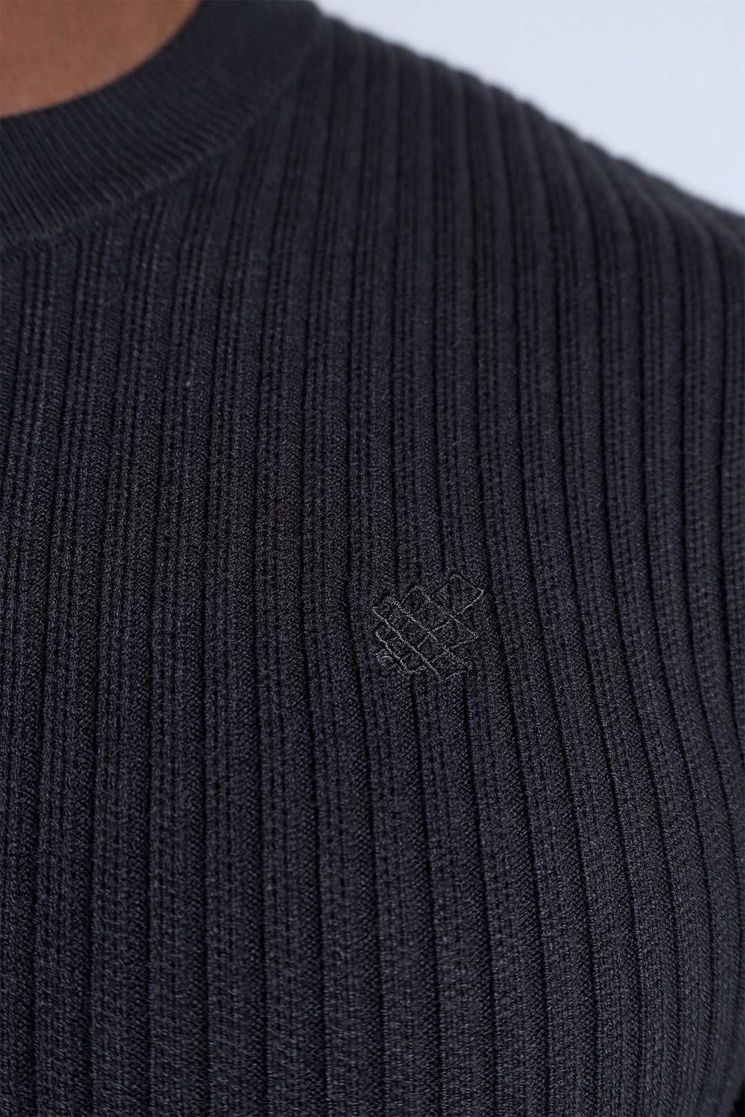 Classic Henley Sweater  - Dark Gray