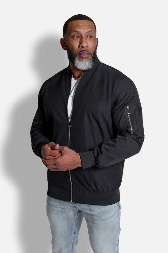Men's Premium Bomber Jacket - Black