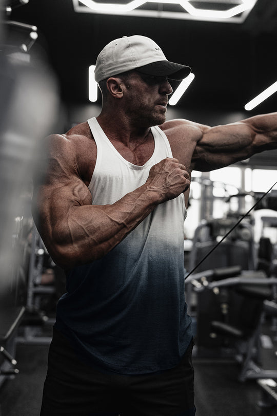 Classic Bodybuilding Racerback Stringer - Black Ombre