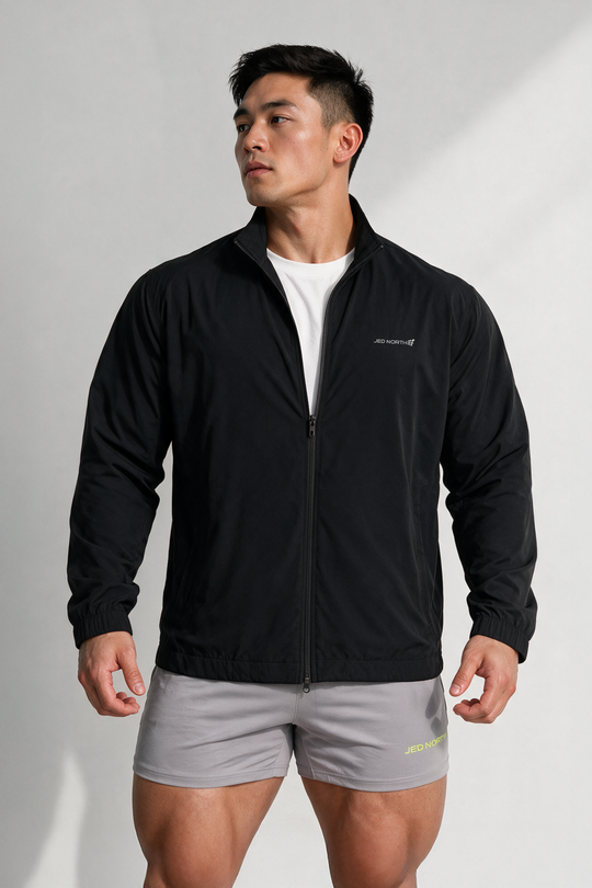 Premium Athletic Training Jacket - Black