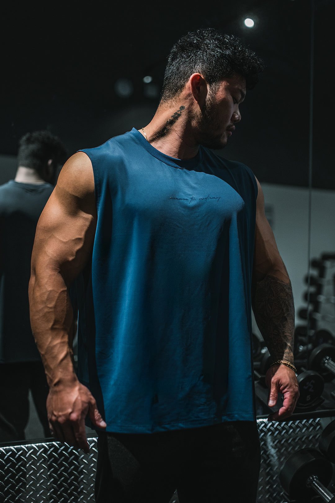 JN Active Muscle Tee - Navy Blue