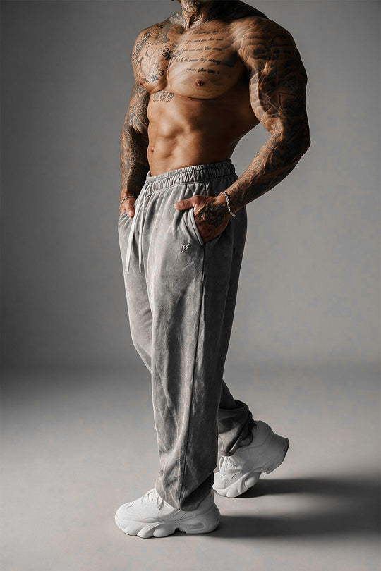 Loose Fit Comfort Joggers - Washed Gray