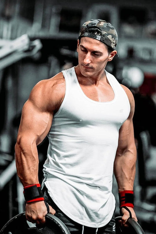 Vital Raw-Hem Tank Top - White