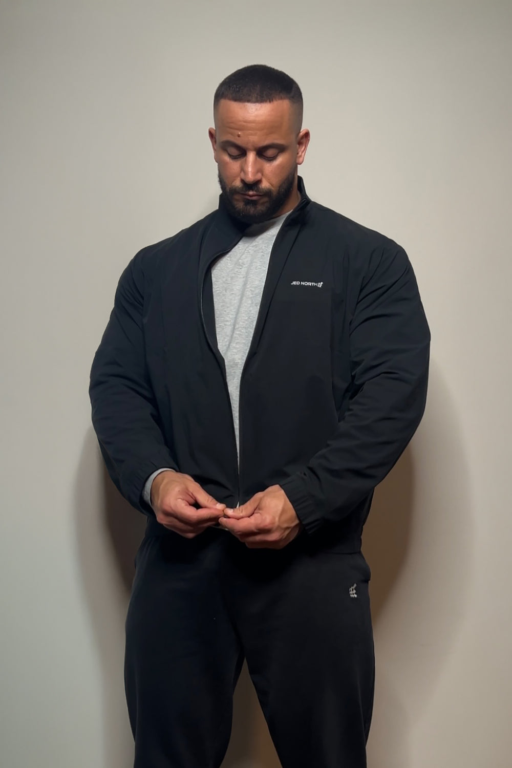 Premium Athletic Training Jacket - Black
