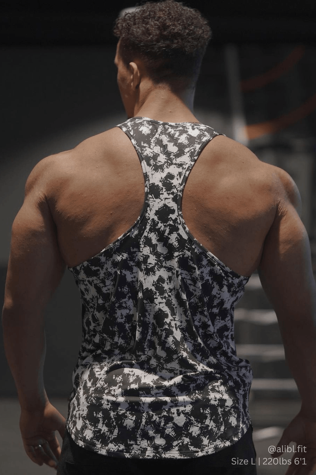 Graphic Muscle Stringer - B&W Paint Brush