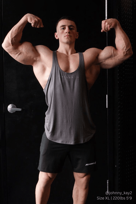 Classic Bodybuilding Racerback Stringer - Steel Gray