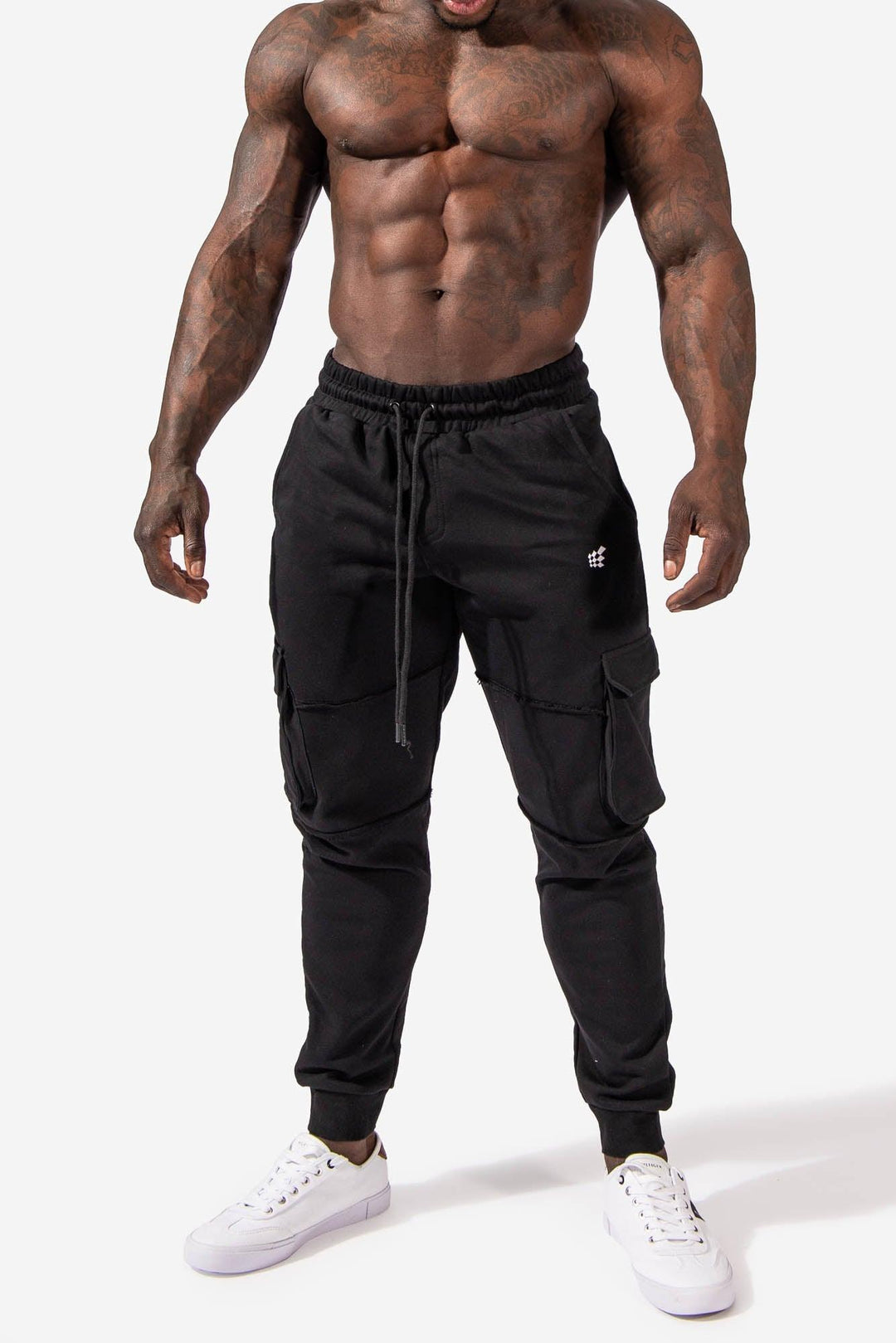 Slim Fit Cargo Style Joggers - Black Joggers Jed North 