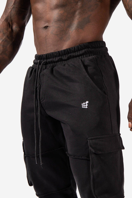 Slim Fit Cargo Style Joggers - Black Joggers Jed North 